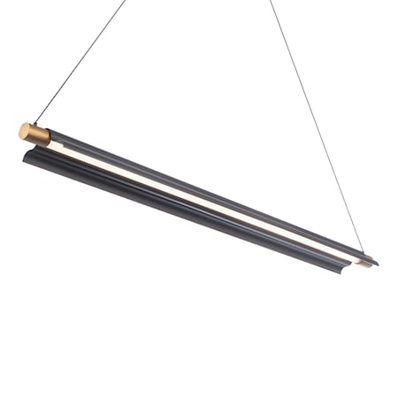 Dweled Pavilion 44in LED Linear Pendant 3000K in Black Aged Brass PD-652